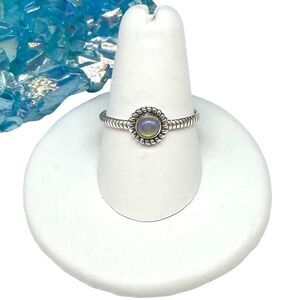 Ethiopian Fire Opal Ring Size 8 Solid 925 Sterling Silver